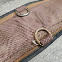 Nylon Web & Neoprene Velcro Lined Cinch, 2x D Rings *fair/gc, v.rusty, dirty, threads
