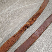 Soft Narrow Rolled Western Split Reins *No Rivets, xc/fair, clean, chewed/torn end
