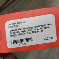 Flat Running Martingale *No Stopper, vgc, older, dry, scrapes, dings, chews