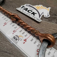 Single Twisted Wire Western Loose Ring Bit *vgc, clean, mnr dirt, residue, chewed, scratches
