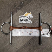 v.thin Full Cheek Snaffle Bit *gc, clean, stains, chewed, rubs, scratches
