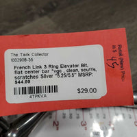 French Link 3 Ring Elevator Bit, flat center bar *vgc , clean, scuffs, scratches