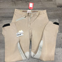 Hvy Cotton Breeches, Zipper *gc, older, faded, wavy seams, pilly edges, hairy velcro, seam hole
