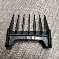 Single Speed Cordless Clippers, Blades, Cover, Charger, 5 Plastic Guards *gc, clean, broken teeth, WORKS (needs charge), older
