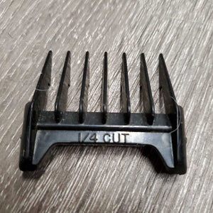 Single Speed Cordless Clippers, Blades, Cover, Charger, 5 Plastic Guards *gc, clean, broken teeth, WORKS (needs charge), older