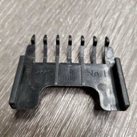 Single Speed Cordless Clippers, Blades, Cover, Charger, 5 Plastic Guards *gc, clean, broken teeth, WORKS (needs charge), older
