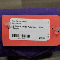 2 Fleece Polos *vgc, hair, clean
