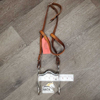 Headstall, 4" Curb Bit *fair/gc, NO throat, v.stiff, stains, v.dry, rusty, older