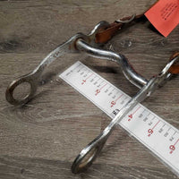 Headstall, 4" Curb Bit *fair/gc, NO throat, v.stiff, stains, v.dry, rusty, older
