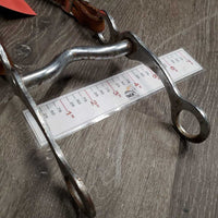 Headstall, 4" Curb Bit *fair/gc, NO throat, v.stiff, stains, v.dry, rusty, older
