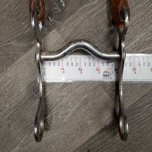 Headstall, 4" Curb Bit *fair/gc, NO throat, v.stiff, stains, v.dry, rusty, older