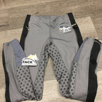 JUNIORS Full Sticky Seat Riding Tight Breeches *gc, seam rubs & frays, undone stitching
