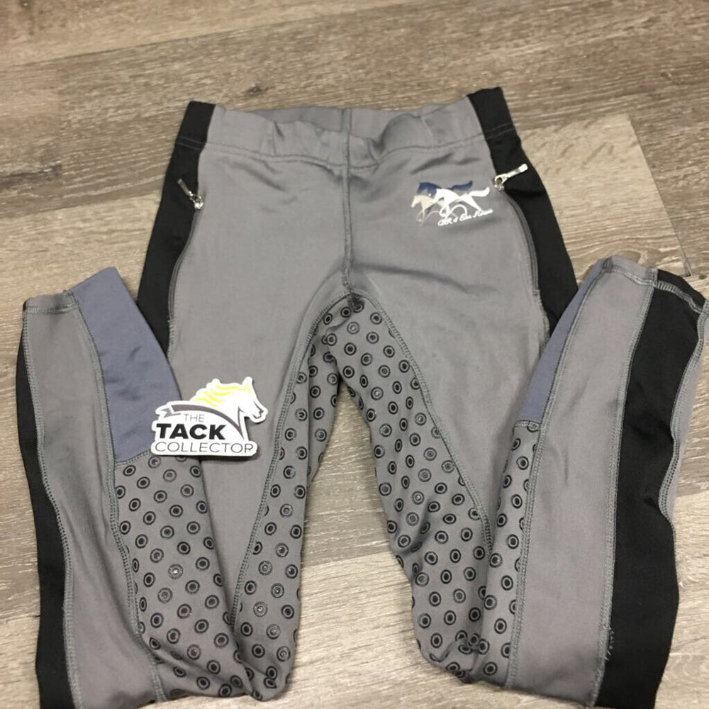 JUNIORS Full Sticky Seat Riding Tight Breeches *gc, seam rubs & frays, undone stitching