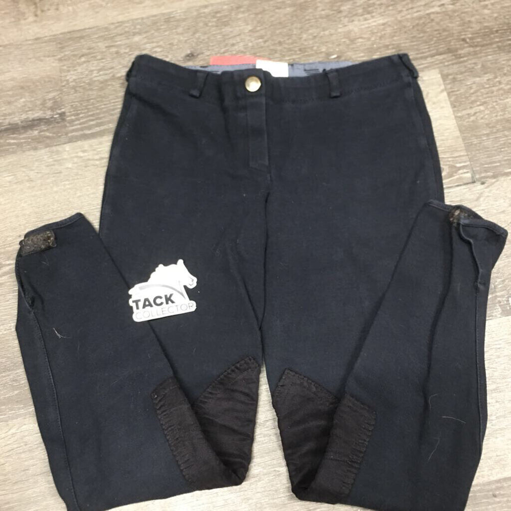 Hvy Cotton Breeches, Pull On *gc, faded, hairy, older, edge rubs, puckered knees