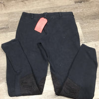 Hvy Cotton Breeches, Pull On *gc, faded, hairy, older, edge rubs, puckered knees