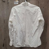 LS Show Shirt *gc'fair, pit stains, wrinkled, hair, older, NO collar

