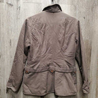 Padded Jacket, Belt, Zipper, Buttons *gc, frayed button holes, mnr dirt/dust & hair, older
