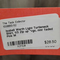 Light Turtleneck Shirt, 1/3 Zip up *vgc, mnr faded
