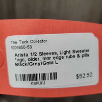1/2 Sleeves, Light Sweater *vgc, older, mnr edge rubs & pills
