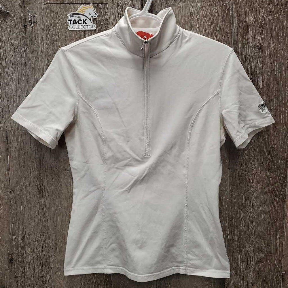 SS Polo Shirt, 1/4 zip up *vgc, mnr pit stains