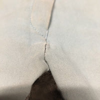 Full Seat Breeches *fair, older, v.stained & discolored, undone seams, pucker/stretched, pulled seat seam