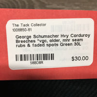 Hvy Corduroy Breeches *vgc, older, mnr seam rubs & faded spots