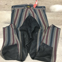 High Waist HvyFull Seat Breeches *gc, dirty, rubs, older, undone seam stitching