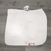 Quilt Dressage Saddle Pad *gc, mnr dirt, stains, hair, pills, cut tabs, sm tear
