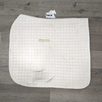 Quilt Dressage Saddle Pad *gc, mnr dirt, stains, hair, pills, cut tabs, sm tear
