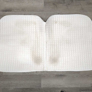 Quilt Dressage Saddle Pad *gc, mnr dirt, stains, hair, pills, cut tabs, sm tear