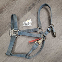 Thick Nylon Halter *gc, dirty, stained, hair, v. stiff, rubs, rust, scuffed plaiting
