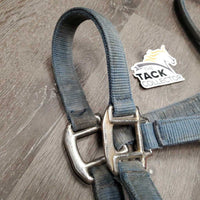 Thick Nylon Halter *gc, dirty, stained, hair, v. stiff, rubs, rust, scuffed plaiting
