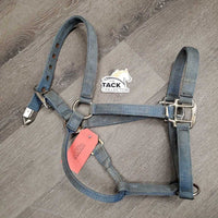 Thick Nylon Halter *gc, dirty, stained, hair, v. stiff, rubs, rust, scuffed plaiting
