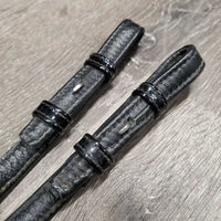 Soft Leather Covered Rubber Lined Reins *gc, clean, loose threads, rubs, edge scrapes, dry, creases
