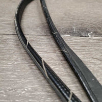 Soft Leather Covered Rubber Lined Reins *gc, clean, loose threads, rubs, edge scrapes, dry, creases
