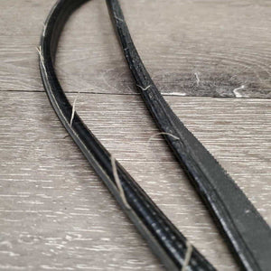 Soft Leather Covered Rubber Lined Reins *gc, clean, loose threads, rubs, edge scrapes, dry, creases