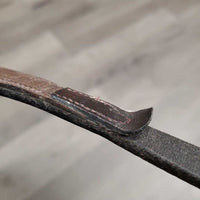 Rubber Lined Reins *gc/fair, clean, threads, curled end, v.rubbed threads, rubber: cracks, threads & rubbed/thin spots
