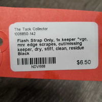 Flash Strap Only, 1x keeper *vgc, mnr edge scrapes, cut/missing keeper, dry, stiff, clean, residue
