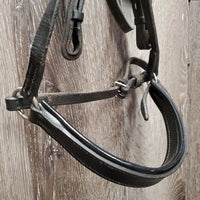 Rsd Padded Bridle, Drop Noseband, Thick Braided Reins *gc/fair, v.dry & stiff, xholes, clean, cracked
