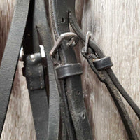 Rsd Padded Bridle, Drop Noseband, Thick Braided Reins *gc/fair, v.dry & stiff, xholes, clean, cracked