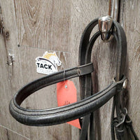 Rsd Padded Bridle, Drop Noseband, Thick Braided Reins *gc/fair, v.dry & stiff, xholes, clean, cracked
