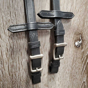 Rsd/Padded Bridle, Flash, Cotton Web Reins, buckles *gc/fair, clean, scraped edges, residue, mismatched, dry, stiff, undone end, short cheeks