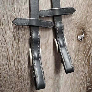Rsd/Padded Bridle, Flash, Cotton Web Reins, buckles *gc/fair, clean, scraped edges, residue, mismatched, dry, stiff, undone end, short cheeks