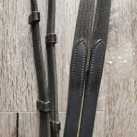 Rsd/Padded Bridle, Flash, Cotton Web Reins, buckles *gc/fair, clean, scraped edges, residue, mismatched, dry, stiff, undone end, short cheeks
