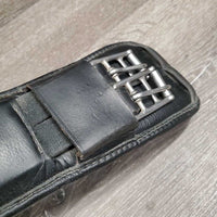 Anatomical Padded Leather Dressage Girth, 2x els *fair, dirty, dry, faded, lining: hard, dry, sharp cracks, hairy seams
