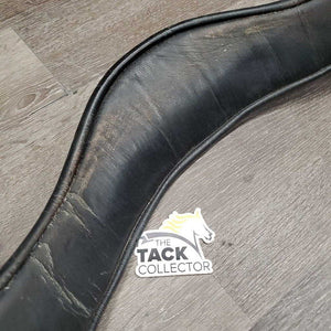 Anatomical Padded Leather Dressage Girth, 2x els *fair, dirty, dry, faded, lining: hard, dry, sharp cracks, hairy seams