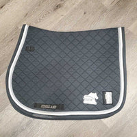 Quilt Jumper Saddle Pad *gc, faded, pills, hair, mnr dirt, cut tabs, tears, rubs
