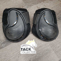 Airflow Mesh Closed Hind Fetlock Boots *gc, mnr dirt, hair, pilly rubbed edges, snags, scratches
