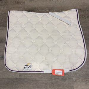 Thick Quilt Dressage Saddle Pad, 1x piping *vgc, clean, mnr stains, hair, pills