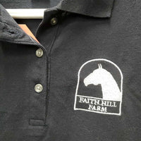 SS Polo Shirt, 1/4 Button Up "Faith Hill" *gc, mnr faded & hair
